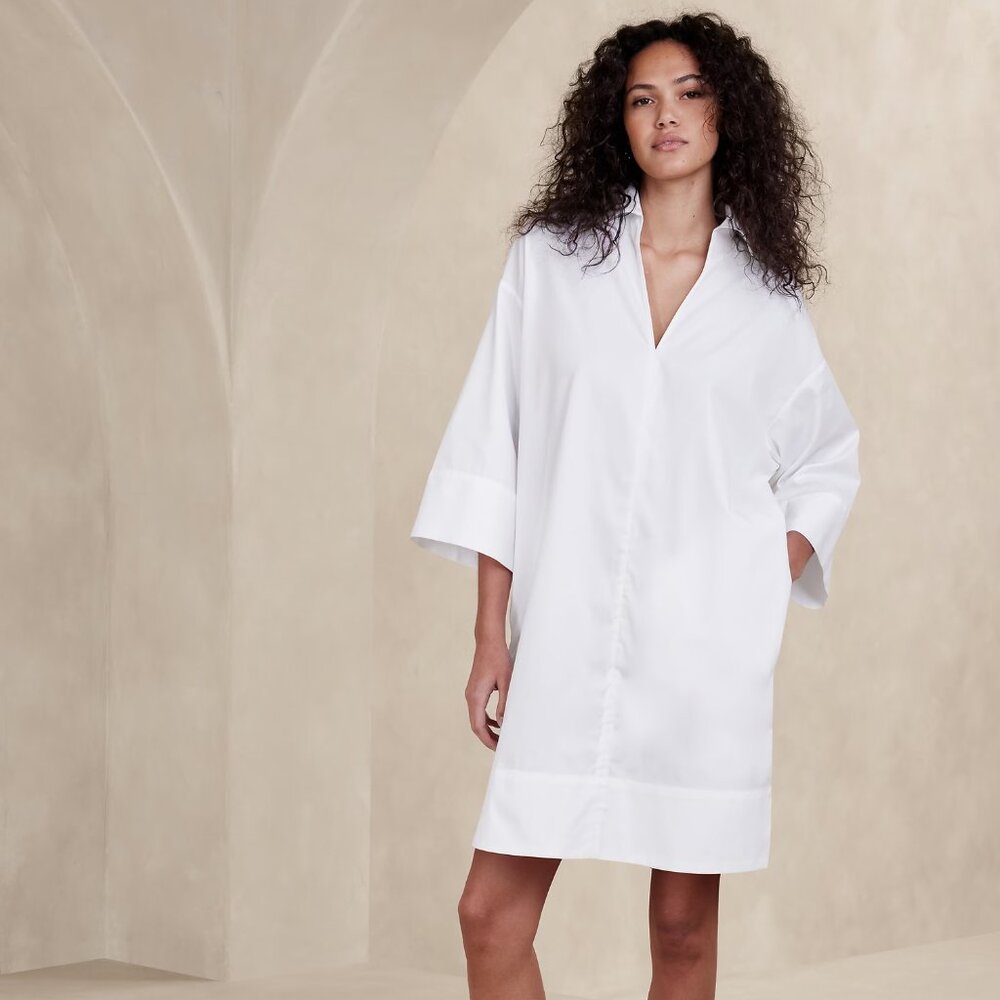 NWT- Banana Republic CRUZ POPLIN MINI DRESS
